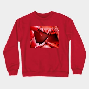 Geometric Shapes in Red Color Crewneck Sweatshirt